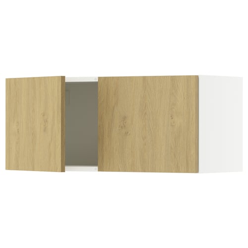 KNOXHULT Gabinete de pared con puertas, efecto roble, 76.2x30.5x31.7 cm