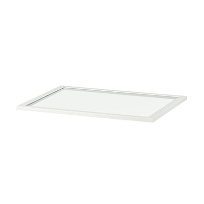 KOMPLEMENT Repisa de vidrio, blanco, 75x58 cm