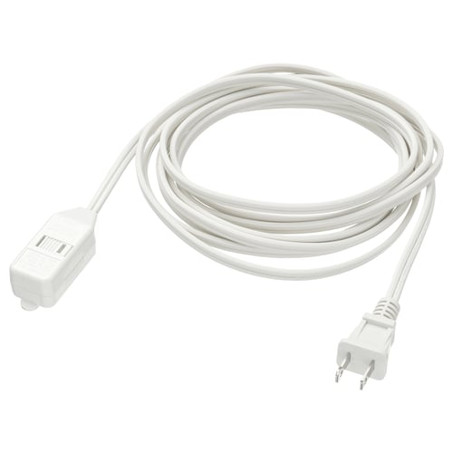 KOPPLA Cable de extensión, sin toma de tierra blanco, 3.6 m