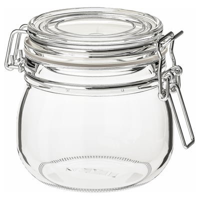 KORKEN Frasco con tapa, vidrio incoloro, 0.5 l