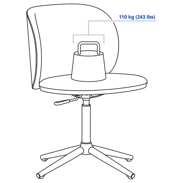 KRYLBO Silla giratoria, Tonerud beige oscuro