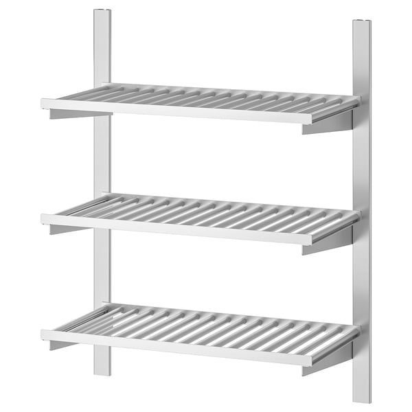 KUNGSFORS Riel suspensión con repisas, ac inox