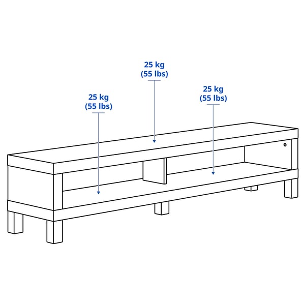 LACK Mueble de TV, blanco, 160x35x36 cm