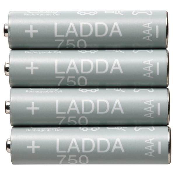 LADDA Batería recargable, HR03 AAA 1,2V, 750mAh