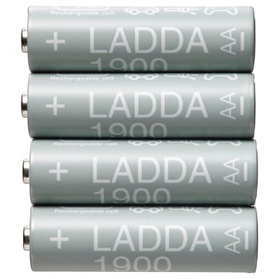 LADDA Batería recargable, HR06 AA 1,2V, 1900mAh