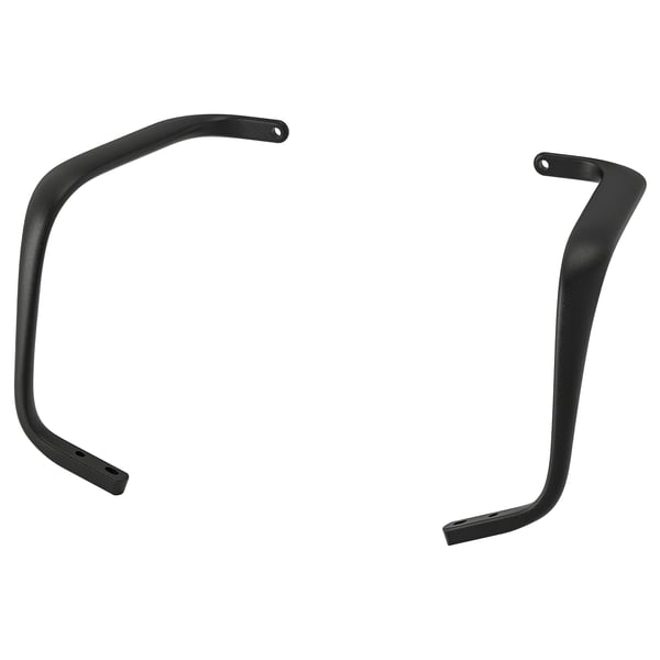 LÅNGFJÄLL Reposabrazos, 2 piezas, negro