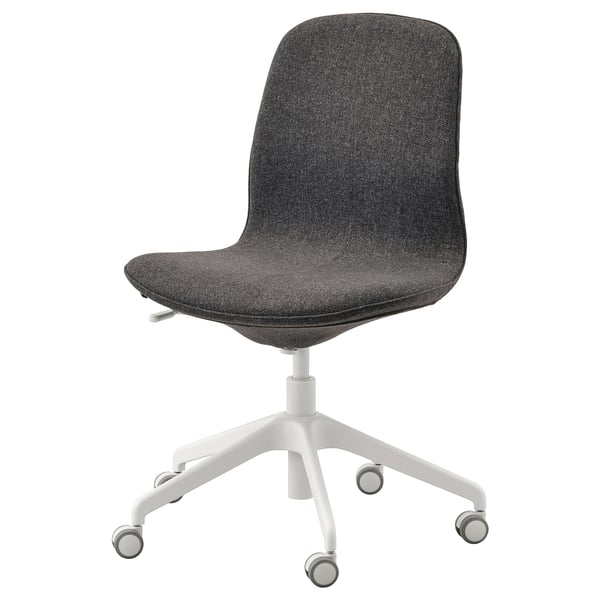 LÅNGFJÄLL Silla sala de juntas, Gunnared gris oscuro/blanco