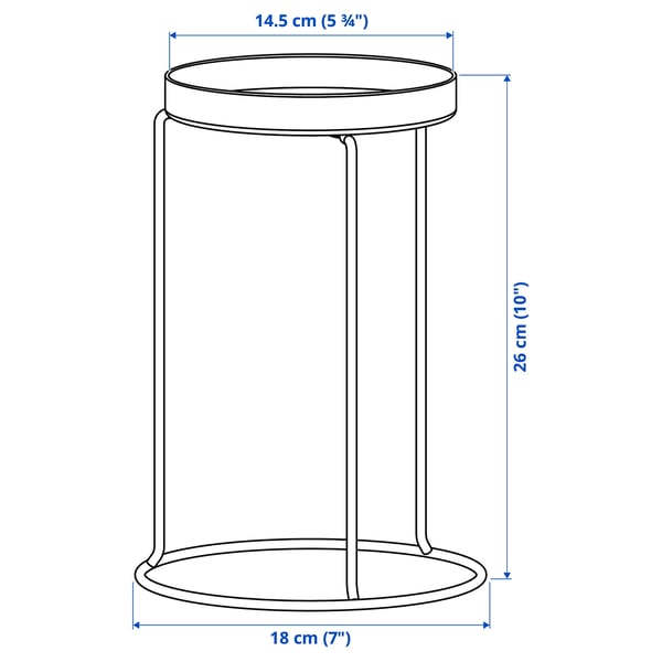 LÅNGNÄBB Pedestal para plantas, int/ext/blanco, 26 cm