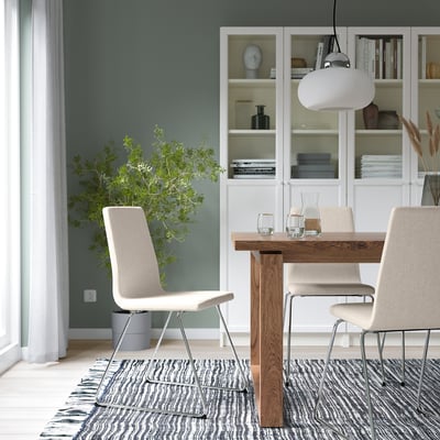 LILLÅNÄS Silla, cromado/Gunnared beige