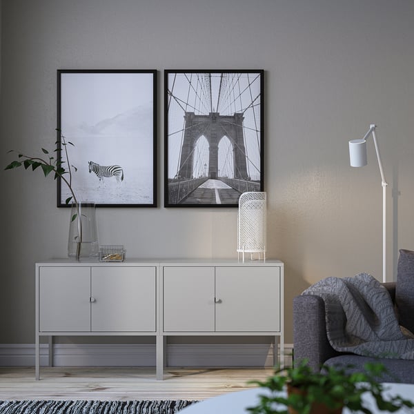 LIXHULT Cómoda, gris, 120x35x57 cm