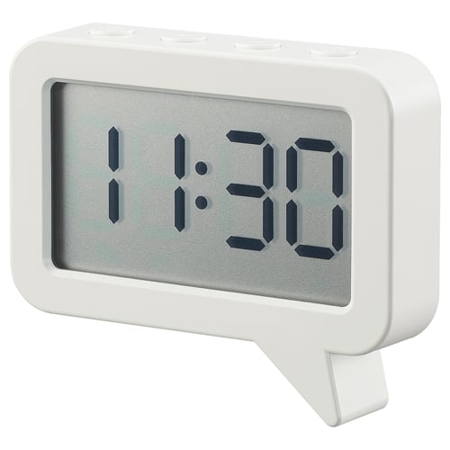 LJUNGPIPARE Reloj/cronómetro, blanco, 8x7 cm