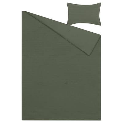 LUKTVICKER Juego de edredón, verde, Individual extra grande