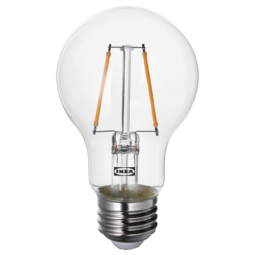 LUNNOM Bombilla LED E26 150 lúmenes, forma de globo transparente