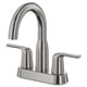 MACKSJÖN Grifo de lavabo, montaje centrado, Níquel cepillado, 10 cm