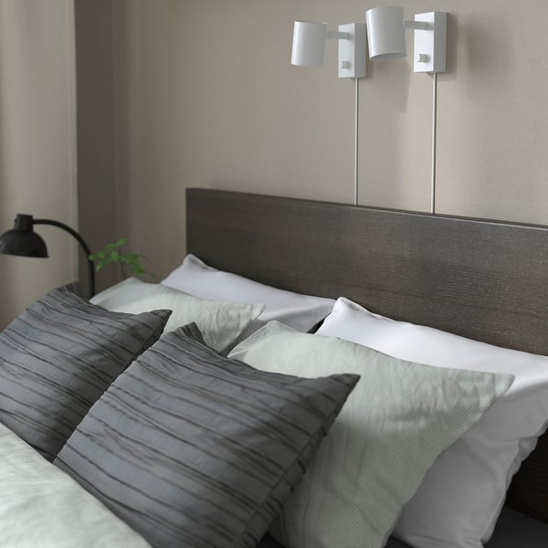 MALM Base de cama, alta, con 2 cajones