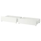 MALM Cajones para cama, blanco, Tamaño Full/Matrim/Twin/Individual