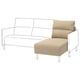 MANNARP Funda de chaise-longue, Saxemara beige grisáceo