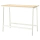 MITTZON Mesa, chapa abedul/blanco, 140x68x105 cm