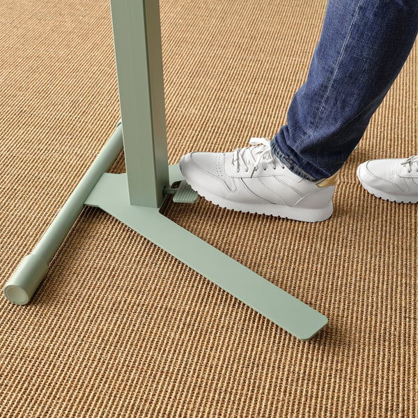 MITTZON Mesa para laptop+ruedas, verde, 66x50 cm