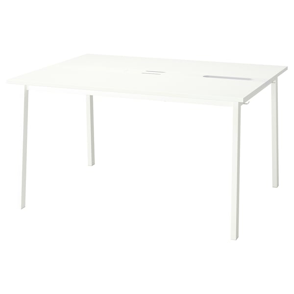 MITTZON Módulo de enchufes, blanco, 140x12 cm
