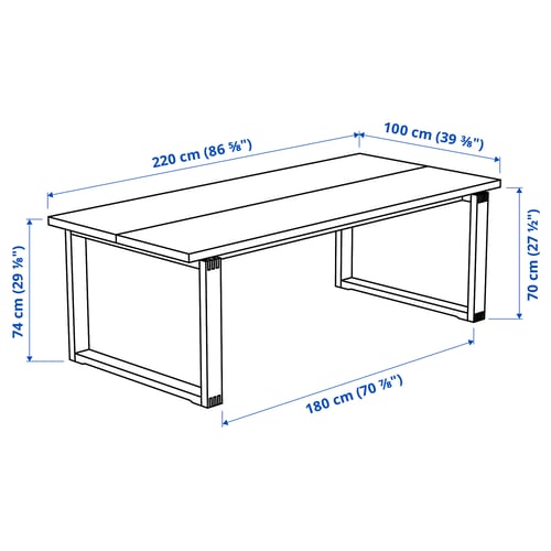 MÖRBYLÅNGA / MÅRENÄS Mesa + 6 sillones