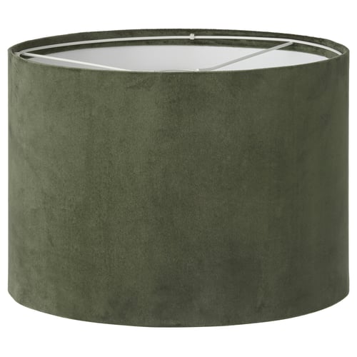 MOLNSKIKT Pantalla para lámpara, verde oscuro terciopelo, 33 cm