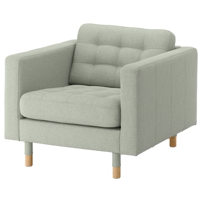 MORABO Sillón, Gunnared verde claro/madera