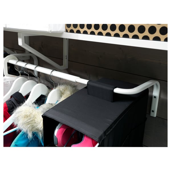 MULIG Barra para ropa, blanco, 60-90 cm