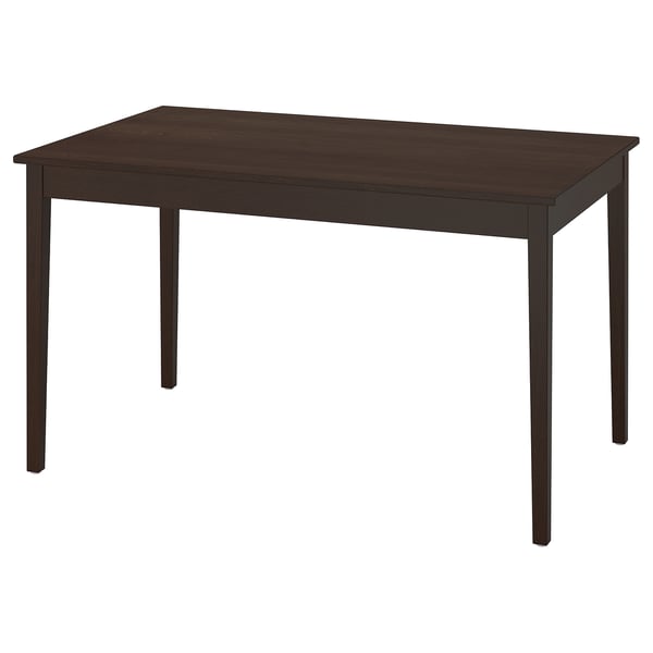 NÄSINGE Mesa, café oscuro tinte/chapa haya, 130x80 cm