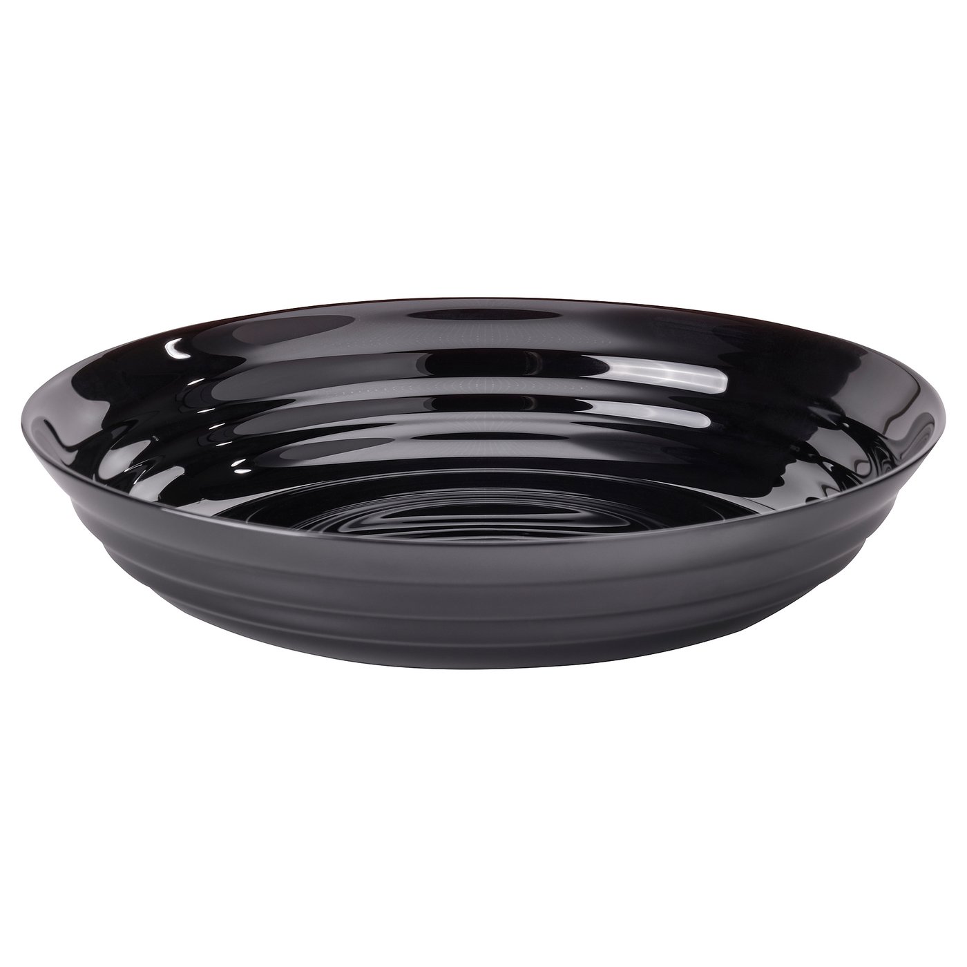 NÄTBARB Plato hondo, negro, 19 cm