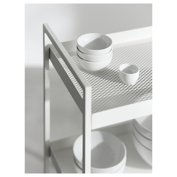 NISSAFORS Carrito, blanco, 50.5x30x83 cm