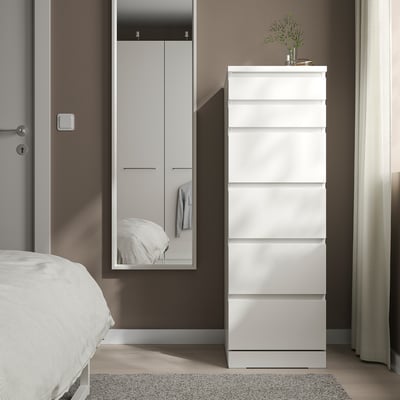 NISSEDAL Espejo, blanco, 40x150 cm