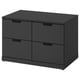 NORDLI Cómoda de 4 cajones, carbón, 80x47x53 cm