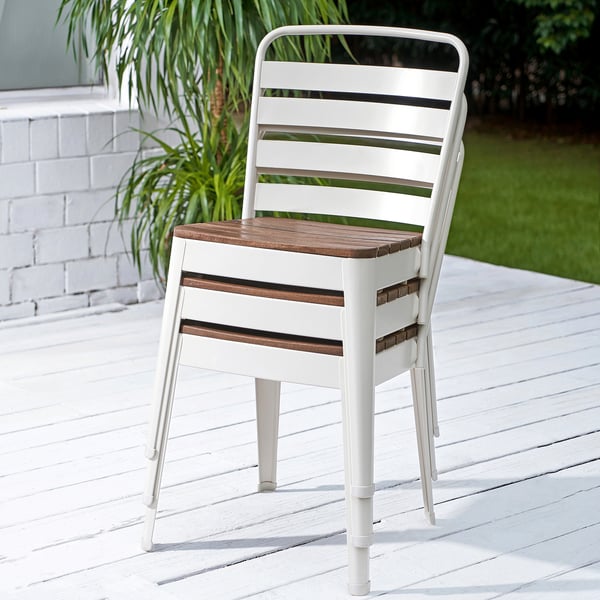NORRMANSÖ Silla para exterior, int/ext beige/acacia