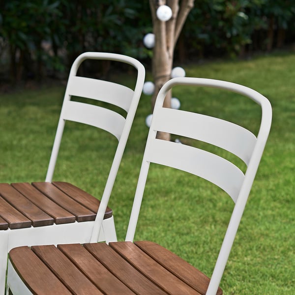 NORRMANSÖ Silla para exterior, int/ext beige/acacia