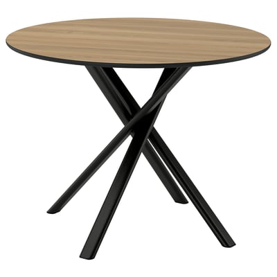 NORRMJÖLE Mesa, efecto roble/negro, 105 cm