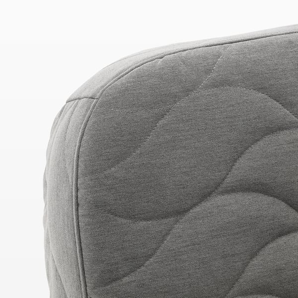 NYHAMN Sofá-cama 3 asientos, con colchón de espuma/Knisa gris/beige