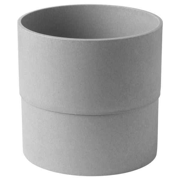 NYPON Maceta, int/ext gris, 19 cm