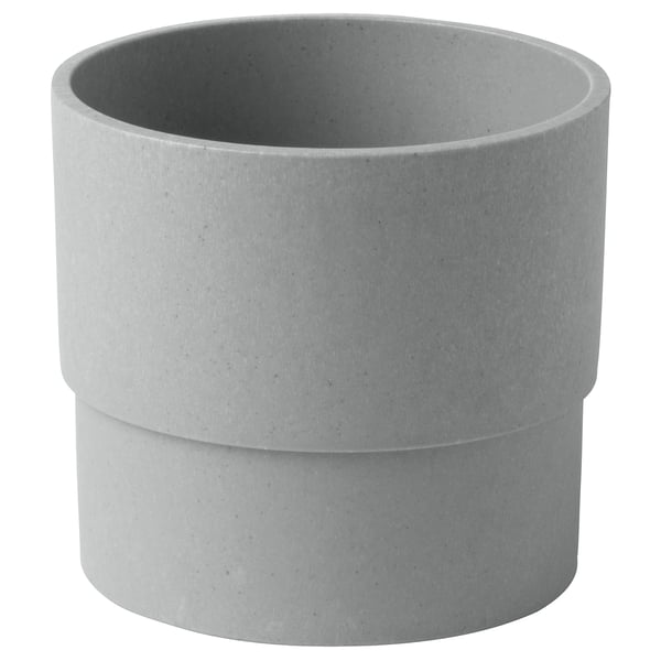 NYPON Maceta, int/ext gris, 9 cm