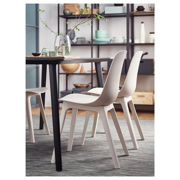 ODGER Silla, blanco/beige