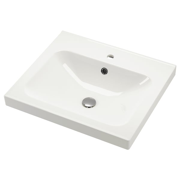 ORRSJÖN Lavabo, blanco, 64x55 cm