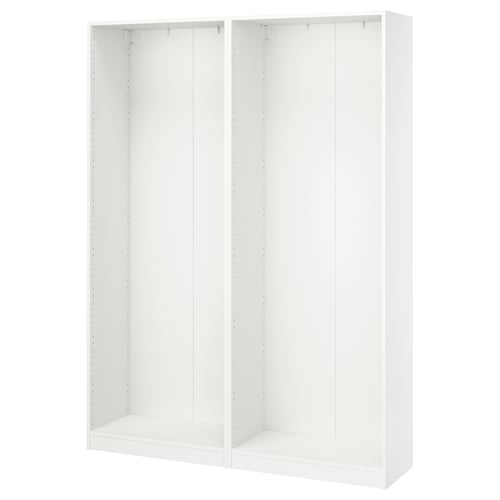 PAX 2 estructuras de clóset, blanco, 150x35x201 cm