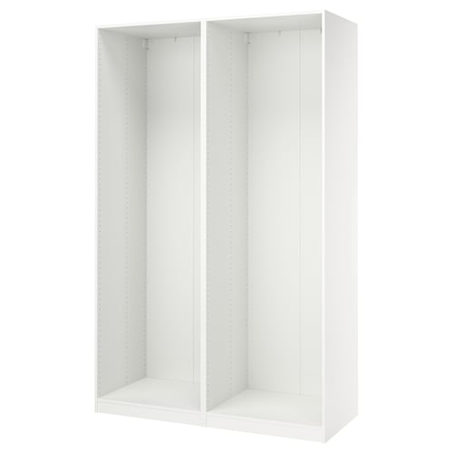 PAX 2 estructuras de clóset, blanco, 150x58x236 cm