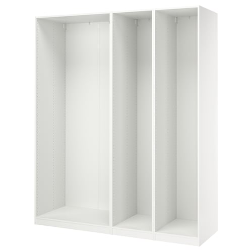 PAX 3 estructuras de clóset, blanco, 200x58x236 cm