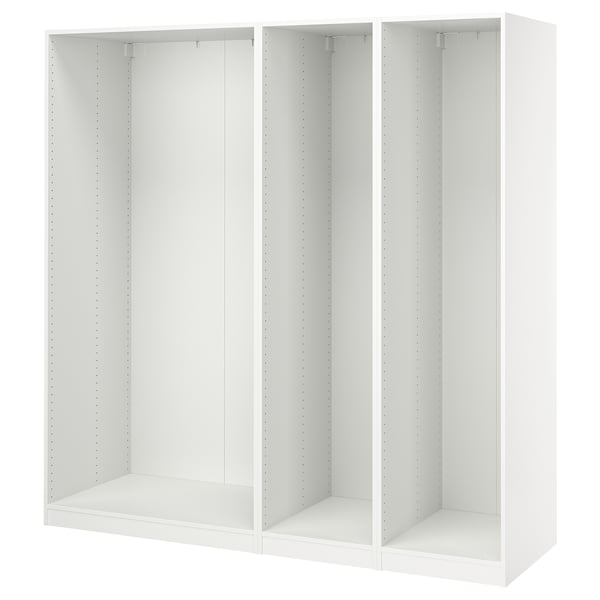 PAX 3 estructuras de clóset, blanco, 200x58x201 cm
