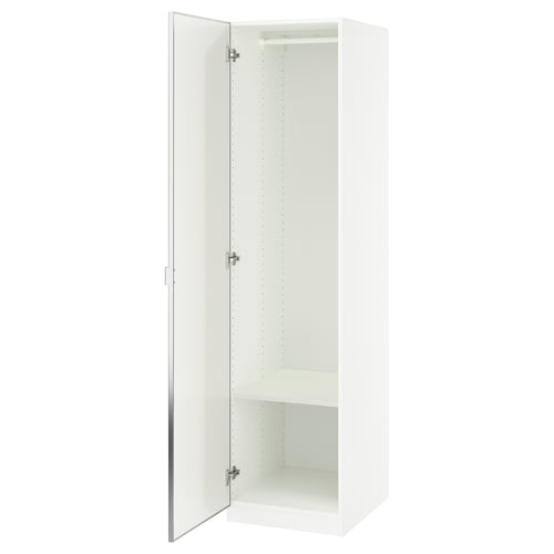 PAX / ÅHEIM Combinación de clóset, blanco/espejo, 50x60x201 cm