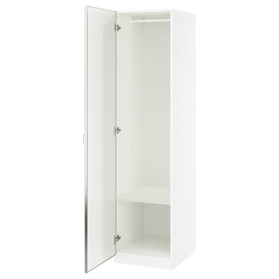 PAX / ÅHEIM Combinación de clóset, blanco/espejo, 50x60x201 cm