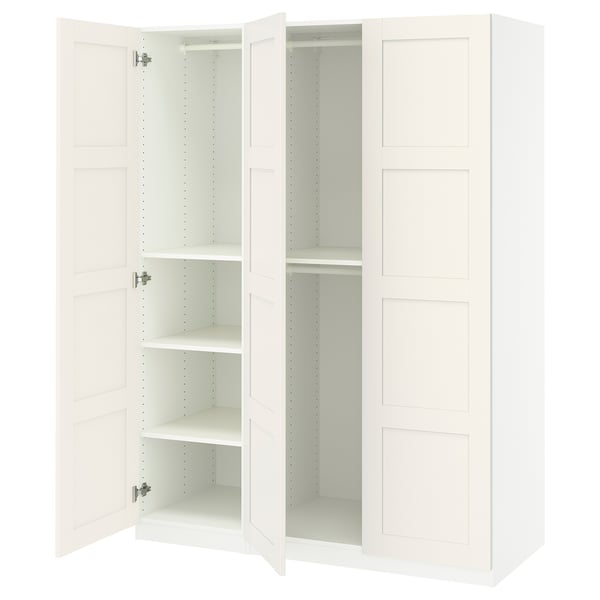 PAX / BERGSBO Combinación de clóset, blanco/blanco, 150x60x201 cm