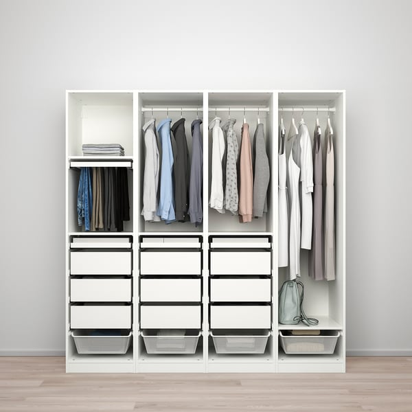 PAX Combinación de clóset, blanco, 200x58x201 cm
