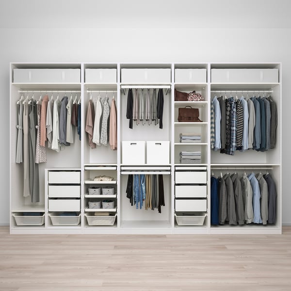 PAX Combinación de clóset, blanco, 375x58x236 cm